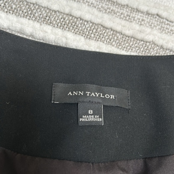 Ann Taylor Womens Small Knit Blazer Jacket Houndstooth Black Trim Office Chic S - Picture 8 of 11